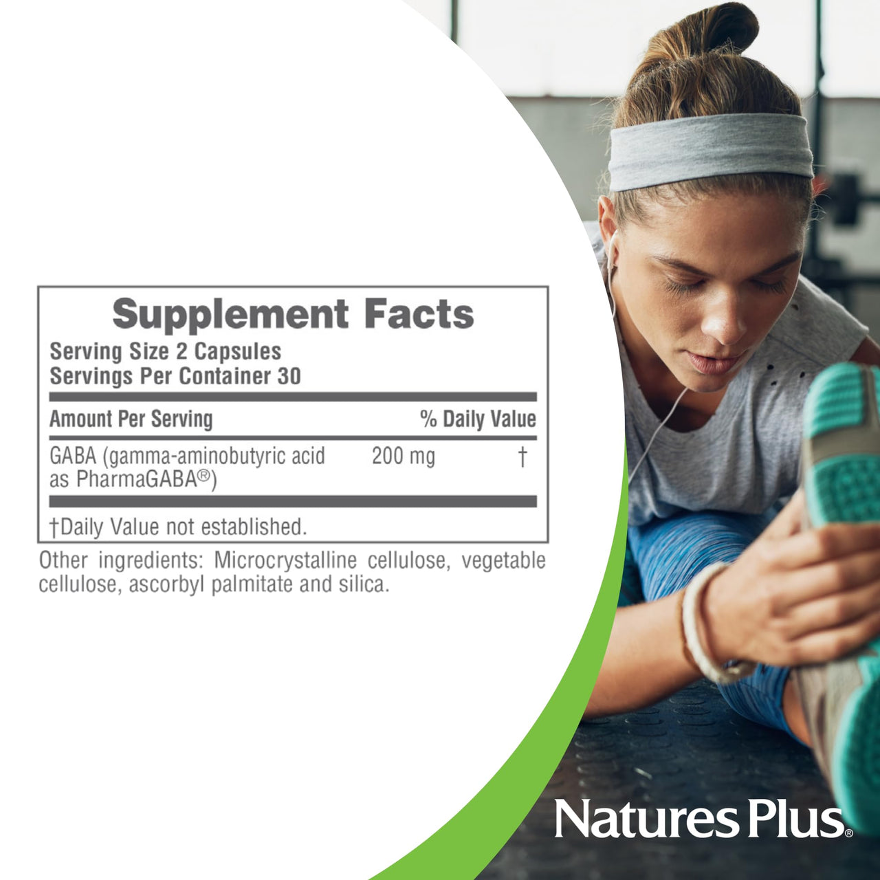 NaturesPlus PRO PharmaGABA - 60 Capsules - Promotes Calm, Relaxation & Focus - Non-GMO, Vegetarian, Gluten Free - 30 Servings