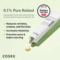 Thumbnail for COSRX Retinol 0.1% Cream, 0.67 Oz, Anti-aging Eye & Neck Cream with Retinoid Treatment to Firm Skin, Reduce Wrinkles, Fine Lines, Signs of Aging, Gentle Daily Korean Skin Care
