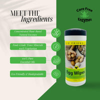 Thumbnail for Care Free Enzymes Egg Wipes - 40 Count