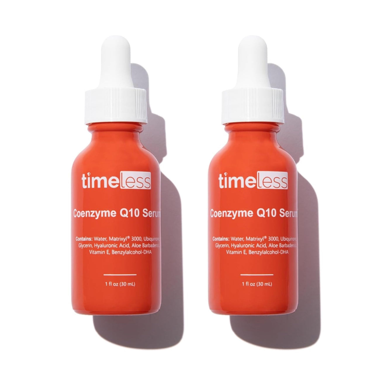 Timeless Skin Care Coenzyme Q10 Serum - Skin Care Serum for Smoothing - Fragrance-Free - Coenzyme Q10 - with Hyaluronic Acid - 1 oz (Pack of 2)
