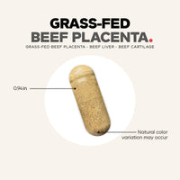Thumbnail for Codeage Grass-Fed Beef Placenta Supplement - Bovine Placenta – Pasture-Raised, Grass-Finished, Undefated, Desiccated - Non-GMO - 180 Capsule