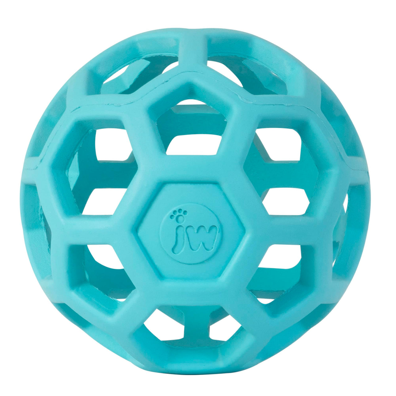 JW Pet HOL-ee Roller™, Dog Toy Puzzle Ball, Natural Rubber, Small (3 Inch Diameter), Blue