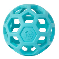 Thumbnail for JW Pet HOL-ee Roller™, Dog Toy Puzzle Ball, Natural Rubber, Small (3 Inch Diameter), Blue