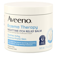 Thumbnail for Aveeno Eczema Therapy Nighttime Itch Relief Balm, Eczema Cream for Body, Moisturizing Colloidal Oatmeal & Ceramide Formula, Fragrance Free, Soothing Dry Itchy Skin, 11 fl oz