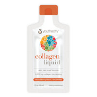 Thumbnail for Youtheory Collagen Liquid - 5,000 mg Hydrolyzed Collagen - for Hair, Skin & Nails* - Sugar, Dairy & Soy Free - Berry Flavor - 12 Single Serving Packets
