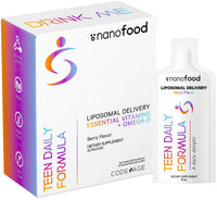 Thumbnail for Codeage Multivitamins For Teens, Liquid Vitamin C for Teenagers, Vitamin A B6 B12 D3 E For Kids, Biotin Zinc Omega-3 Folate, Liposomal Vitamins Supplement, One Daily Sachet, Vegan, Non-GMO, 30 Pouches