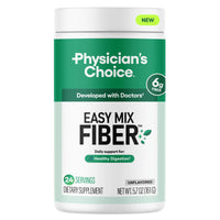 Thumbnail for Physician's CHOICE Easy Mix Fiber for Digestive Health & Regularity - No Grit, Sugar Free, & Tasteless - Daily Prebiotic Soluble Fiber Powder Supplement for Women and Men - Unflavored - 5.7oz
