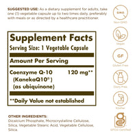 Thumbnail for Solgar Vegan CoQ-10 120 mg - 60 Vegetable Capsules - Antioxidant Health - Non-GMO, Gluten Free, Dairy Free, Kosher - 60 Servings