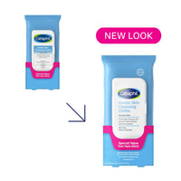 Thumbnail for Cetaphil Face and Body Wipes, Gentle Skin Cleansing Cloths, 50 Count, Twin Pack, for Dry, Sensitive Skin, Flip Top Closure, Great for the Gym, Travel, in the Car, Hypoallergenic, Fragrance Free