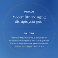 Thumbnail for Pendulum Metabolic Daily - Multi-Strain Probiotic with Akkermansia muciniphila to Support Metabolism and Sustain Energy Levels - for Women and Men - 30 Capsules (1 Pack)