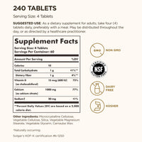Thumbnail for Solgar Calcium Citrate with Vitamin D3, 240 Tablets - Promotes Healthy Bones & Teeth, Supports Musculoskeletal & Nervous Systems - Non-GMO, Gluten-Free, Dairy Free, Kosher - 60 Servings