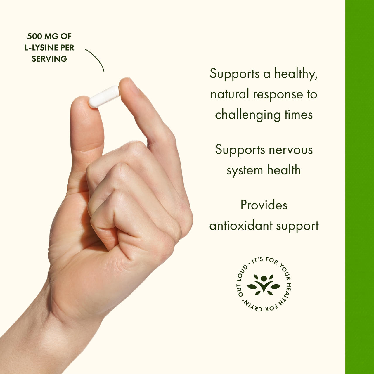 Swanson L-Lysine - Amino Acid for Stress, Antioxidant, Nervous System & Immune Support - Aids Calmness & Relaxation* - Non-GMO - 300 Capsules