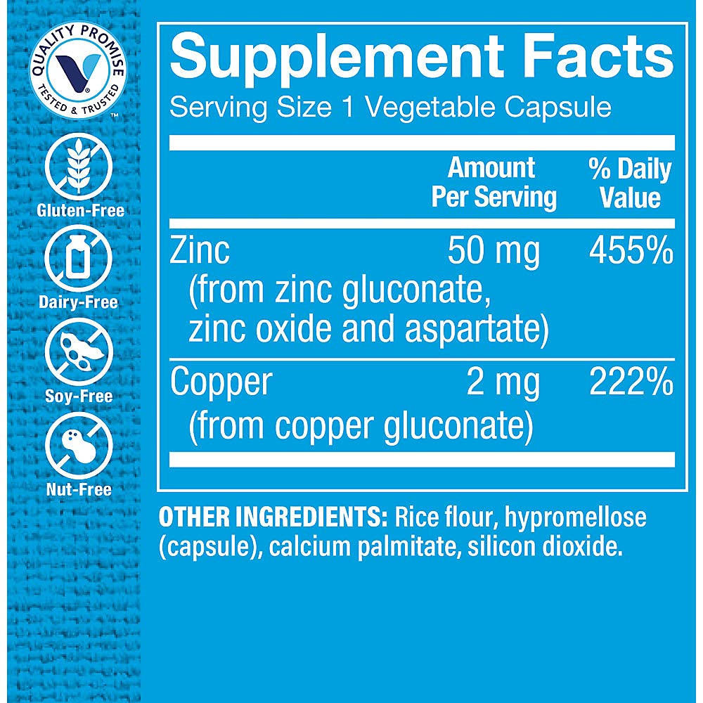 The Vitamin Shoppe Copper 50 MG - Iron Metabolism, Antioxidant Support & Immune Function, Essential Trace Mineral