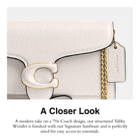 Thumbnail for Coach Polished Pebble Tabby Wristlet, Chalk, One Size
