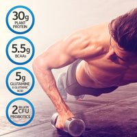 Thumbnail for Organic Vegan Vanilla Protein Powder with Probiotics, BCAAs, 30g Plant Protein, NSF Certified, Gluten Free & Sport, Non GMO, Garden of Life Sport Protein Powder - 19 Servings