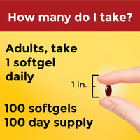 Thumbnail for Nature Made Superior Absorption Krill Oil 500mg with Astaxanthin and Phospholipids, Omega 3 for Heart Health Support, Antarctic Krill Oil, 100 Softgels, 100 Day Supply