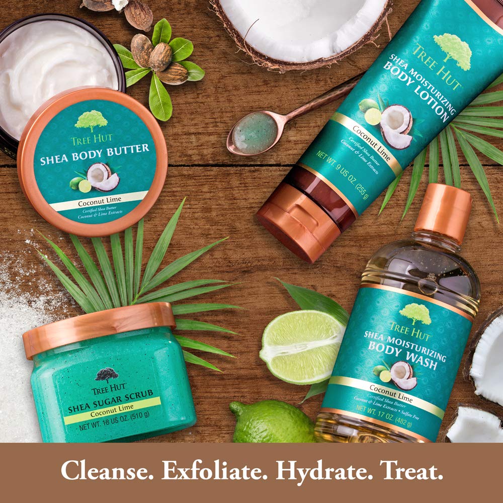Tree Hut 24 hour Intense Hydrating Shea Body Butter, Hydrating Moisturizer with Pure Shea Butter for Nourishing Essential Body Care, Brazilian Nut, 7 Oz