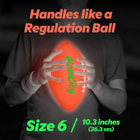 Thumbnail for GlowCity Glow in The Dark Football - Size 6 Light Up LED Ball for Teen Boys & Adults - Cool Sports Gift for Night Outdoor Games - Birthday Gifts Ideas for Teen Boys Teenager Ages 12 13 14 15 16 17 18