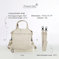 Thumbnail for ODODOS 19L Multi Hobo Bags 2.0 with 2 Straps for Women, Totes Handbags, Crossbody Shoulder Bags, Beige