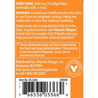 Thumbnail for The Vitamin Shoppe CoQ-10 200mg Beneficial for Those Taking (60 Softgels)