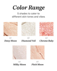 Thumbnail for Glint Dewy Highlighter (Chrome Baby, 0.08oz) - Luminous Glow, Infused with Micropearls, Shiny Illuminator. Rich Pigment & Silky Touch, Korean Makeup.