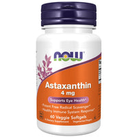 Thumbnail for NOW Foods Supplements, Astaxanthin 4 mg, features Zanthin®, Supports Eye Health*, 60 Veg Softgels