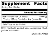 Thumbnail for Source Naturals Omega-7 Sea Buckthorn Fruit Oil, Non-GMO, Vegan-Sourced for Health and Vitality* - 60 Vegan Softgels