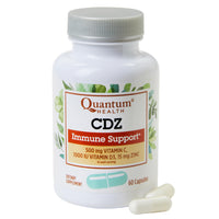 Thumbnail for Quantum Health CDZ Immune Support Supplement Vitamin C 500 mg, Vitamin D 1000 IU Plus Zinc 15 mg Powerful Whole Body Wellness Support Complex - Daily Immunity Boost for Women & Men - 60 Capsules