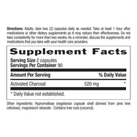 Thumbnail for Country Life Activated Organic Coconut Charcoal Capsules, 260mg – Natural Charcoal Supplement for Gas and Bloating Relief, Gluten-Free, 180 Vegan Capsules