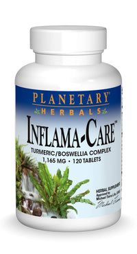 Thumbnail for Planetary Herbals Inflama-Care 1165mg Turmeric/Boswellia Complex - 120 Tablets