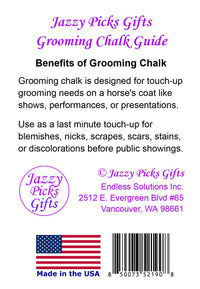 Thumbnail for Jazzy Picks Gifts Jacks Grooming Chalk with Resource Guide (Black)