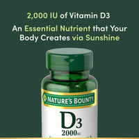 Thumbnail for Nature's Bounty Vitamin D, Supports Immune Health & Bone Health, 2000IU Vitamin D3, 150 Softgels