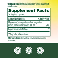 Thumbnail for MegaFood Magnesium Glycinate, Citrate & Malate 300mg Supplement - Highly Absorbable Blend to Support Heart, Nerve Health & Relaxation, Triple Magnesium Complex Supplement, 120 Capsules (60 Servings)