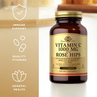 Thumbnail for Solgar Vitamin C 1000 mg with Rose Hips - 100 Tablets - Antioxidant & Immune Support - Non-GMO, Vegan, Gluten Free, Dairy Free, Kosher - 100 Servings