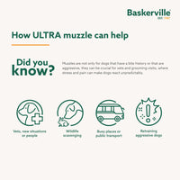 Thumbnail for Baskerville ULTRA Muzzle - Patented Humane Design, Breathable, Dog can Pant and Drink, Adjustable, Padded, Dog Training Muzzle for Small Dogs, Prevents Biting, Wildlife Scavenging (Size 1, Black)