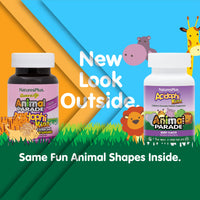 Thumbnail for NaturesPlus Animal Parade AcidophiKidz, Berry Flavor - 90 Chewable, Animal-Shaped Tablets - with Probiotics, FOS & Grape Seed - 90 Total Servings