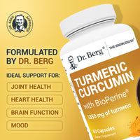 Thumbnail for Dr. Berg (Only 2 Per Day) Turmeric Supplement with Black Pepper (BioPerine) - 1350 mg Turmeric Curcumin Supplement with 95% Curcuminoids – Turmeric Curcumin with Black Pepper – 60 Turmeric Capsules