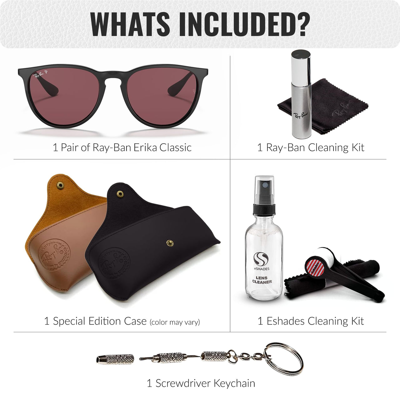 Ray-Ban RB4171 ERIKA CLASSIC POLARIZED Phantos Shaped Sunglasses for Men & Women – Includes Official Rayban Eyewear Kit – Ideal Formal & Casual Wear Sunglasses – Purple Lens