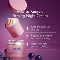 Thumbnail for Caudalie Resveratrol-Lift Retinol Alternative Firming Night Cream Moisturizer, Refillable Jar - 50 mL