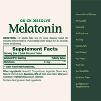 Thumbnail for Nature's Bounty Melatonin 3mg Quick Dissolve, Sleep Aid Supplement, Sleep Aids for Adults, Cherry Flavor, 240 Count (Pack of 1)