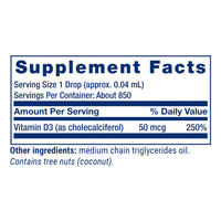 Thumbnail for Life Extension Liquid Vitamin D3, 50 mcg (2000 IU), Immune System Support, Bone Health, Whole-Body Health, unflavored, Gluten-Free, Non-GMO, 29.57 ml