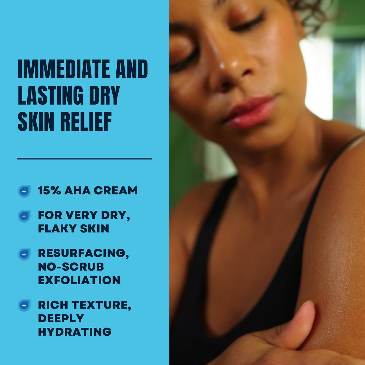 AmLactin Intensive Healing - Therapeutic Body Cream for Extremely Dry Skin - No-Scrub Exfoliator and Moisturizer with 15% Lactic Acid AHA and Ceramides, 12 oz (Packaging May Vary)