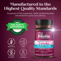 Thumbnail for Purity Products MyBiotin ProClinical – Thicker Hair Starting in 3 Weeks & Fights Wrinkles - MB40X Patented Biotin Vitamin B7 Matrix w/Astaxanthin - 40X More Soluble vs Ordinary Biotin, 30 Veg Capsules