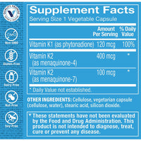 Thumbnail for The Vitamin Shoppe Vitamin K Complex - Complete K1 K2 Formula | Bone & Cardiovascular Health | 180 Vegetable Capsules | Full Spectrum