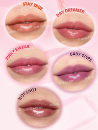 Thumbnail for SHEGLAM Jelly Wow Tinted Lip Oil Plumping Lip Gloss Natural -Baby Steps
