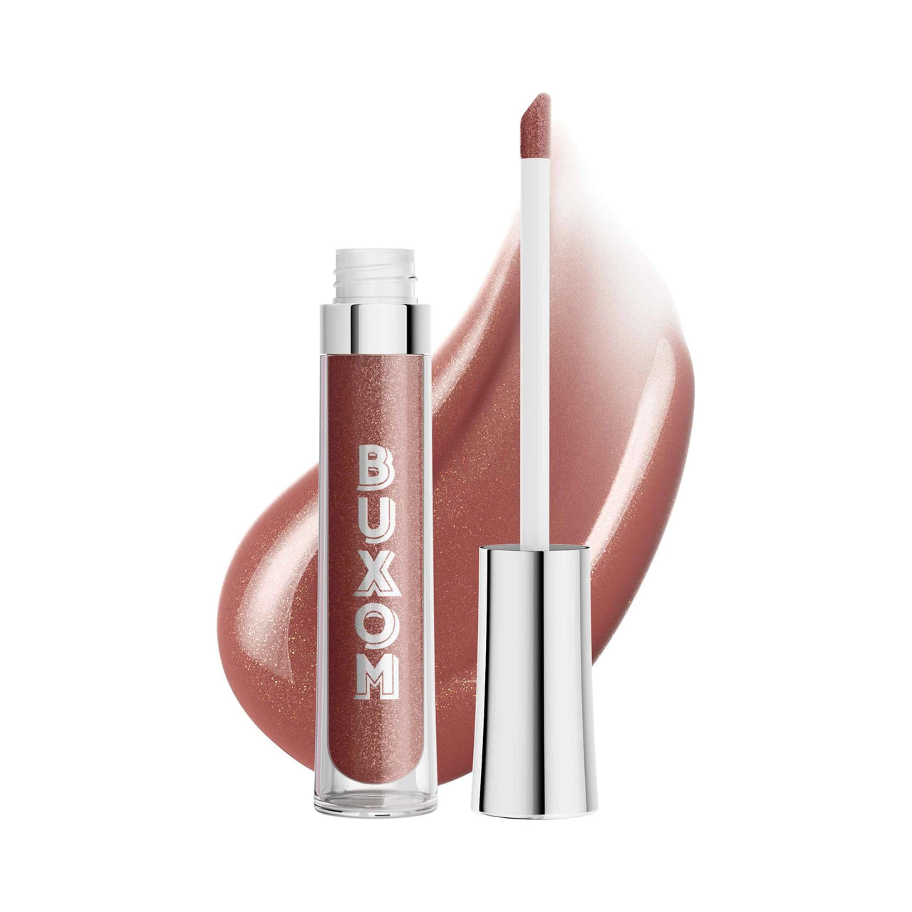 BUXOM Full-On Plumping Lip Polish, Tinted Lip Plumper Gloss with Peptides & Vitamin E, High-Shine Lip Gloss that Nourishes, Moisturizes & Softens Lips, Vegan 37 Maria (Deep nude with golden shimmer)