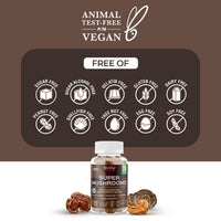 Thumbnail for SUKU Vitamins - Super Mushroom -Reishi Chaga, Turkey Tail & Lions Mane Blend Gummies for Immunity - Easy to Chew - Non GMO, Gluten Sugar Free - Espresso Decaffeinated Flavored Gummy Vitamins, 50 Count