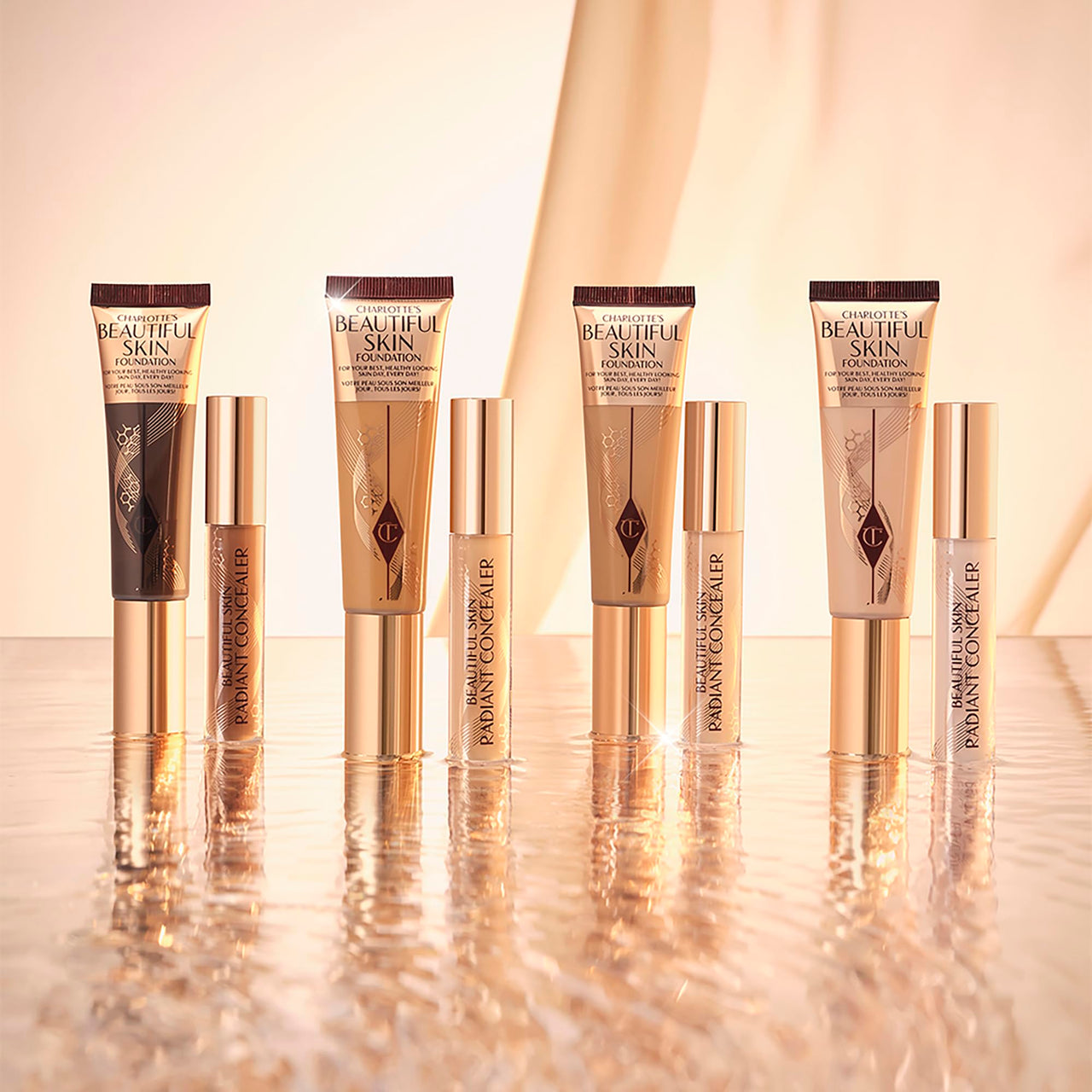 Charlotte Tilbury Beautiful Skin Medium Coverage Hydrating Foundation - Buildable Liquid Makeup for Instant Glow, Plumping Hydration & Lasting Skincare Benefits - 11 Neutral