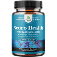 Thumbnail for Nootropic Brain Supplement for Memory and Focus Support - Vitamins for Mental Support & Clarity with Bacopa Monnieri, VIT A, B6, Riboflavin, Niacin, Thiamin & Folate - Cognitive Complex - 90 Count