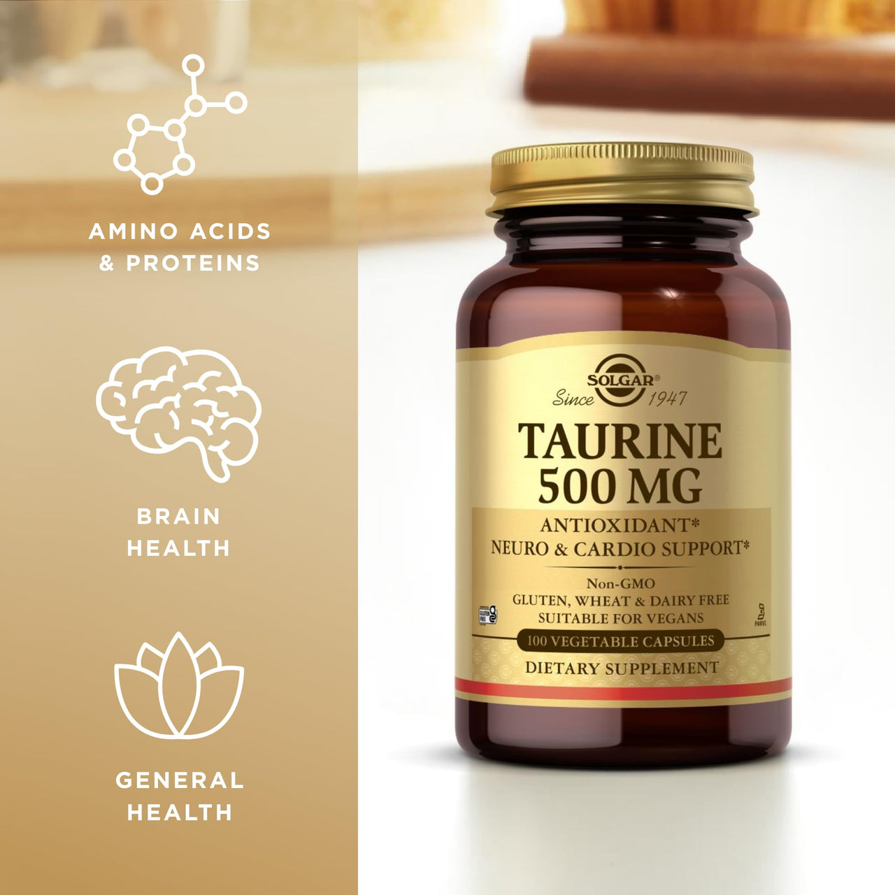 Taurine 500mg Solgar 100 VCaps